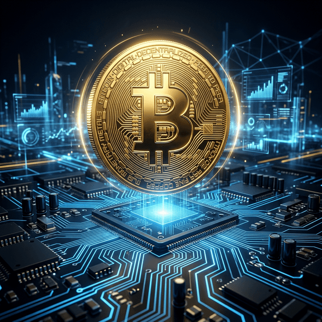 Bitcoin chart showing an upward trend