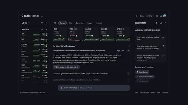AI-Powered Google Finance: A Game Changer for Europe